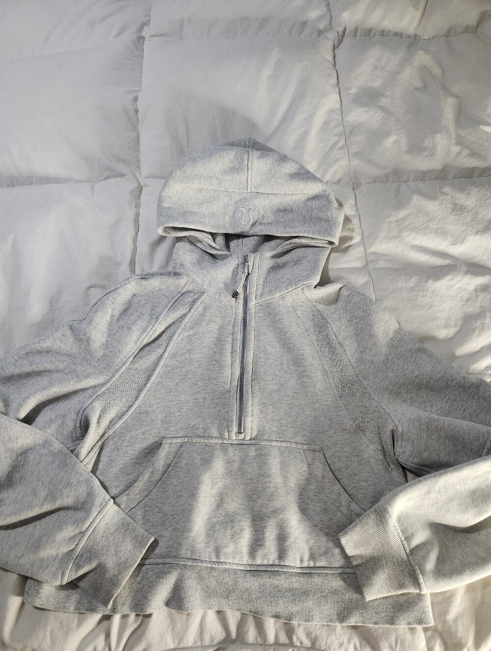 Lululemon Scuba Oversized Half-Zip Hoodie Size XS/S Gray - Picture 2 of 10